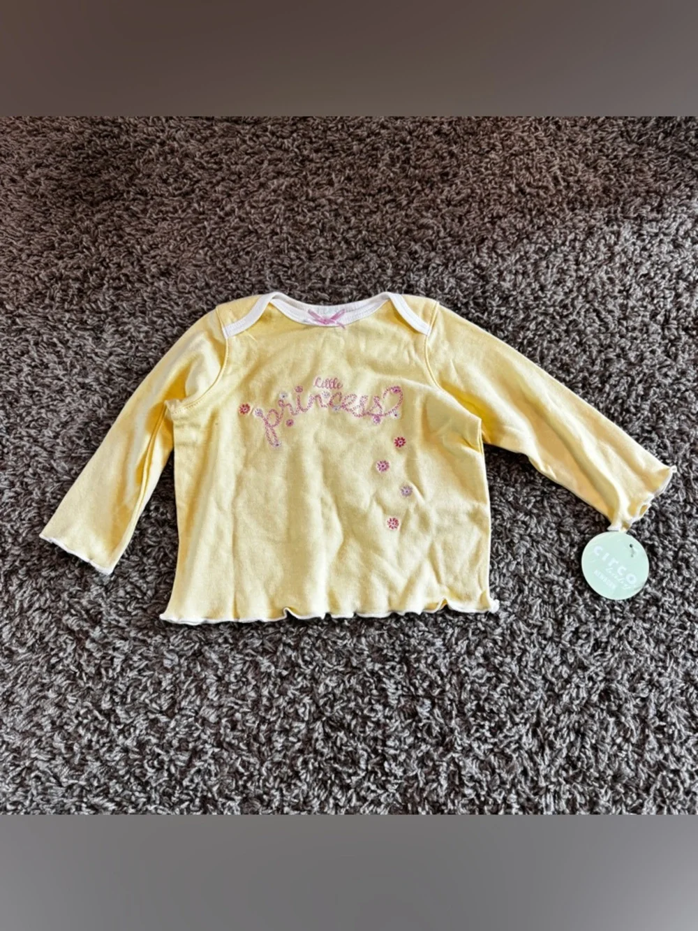 NWT Vintage Circo Yellow Top with Pink & Orange Floral Pants 9 Months